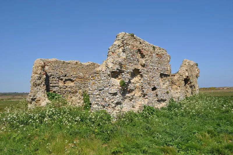 Leiston Abbey (first site) with later chapel and pill box