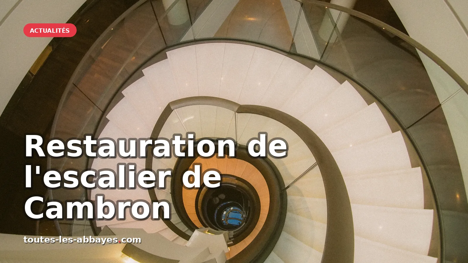 Restauration de l'escalier monumental de l'abbaye de Cambron à Pairi Daiza — photo Sophie Otto